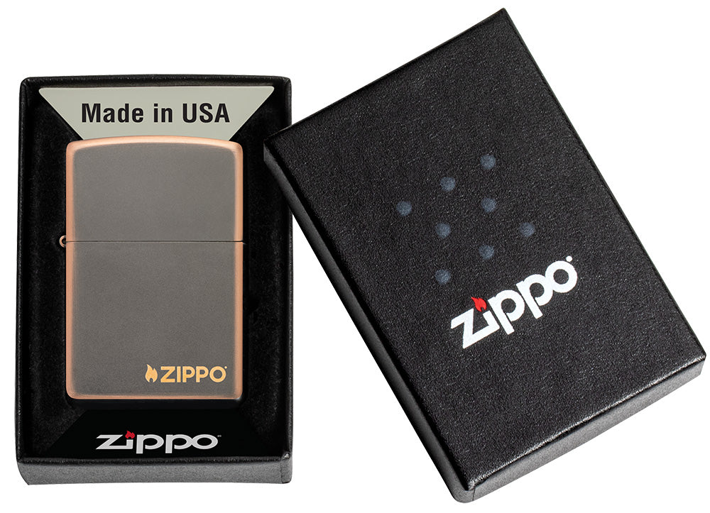 Zippo zapalovač 27005 Rustic Bronze Zippo Logo