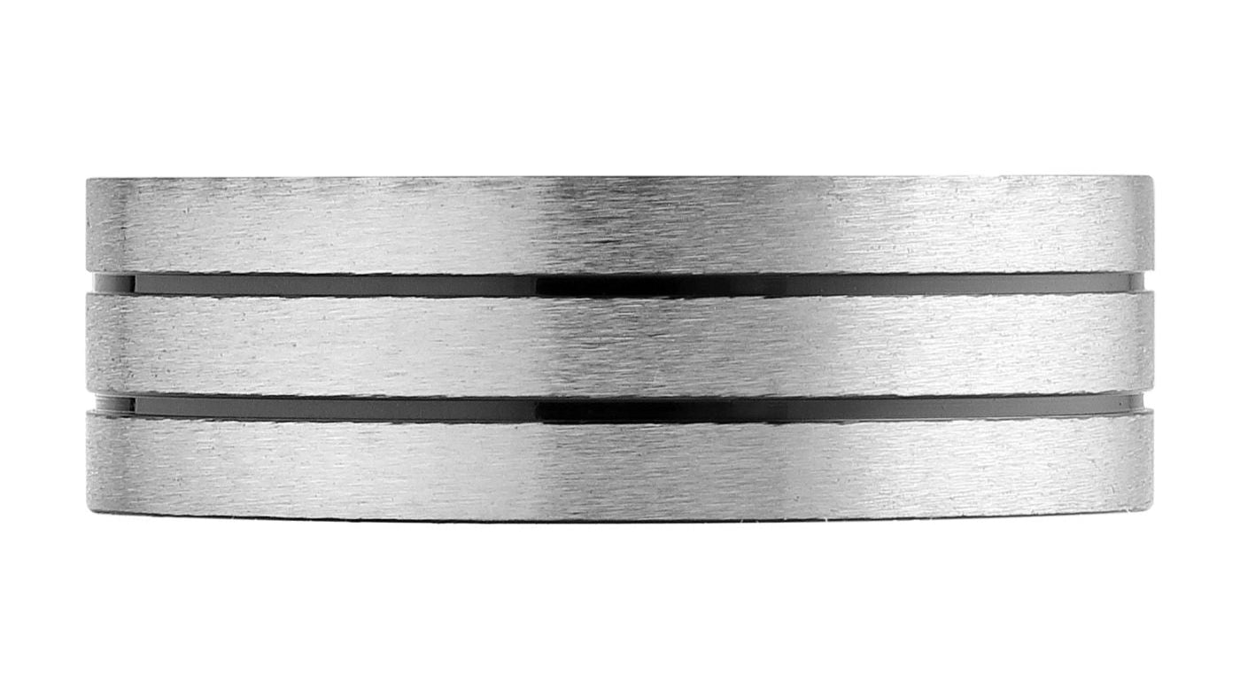 Ocelový broušený prsten Zippo