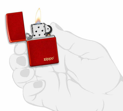 Zippo zapalovač 26954 Metallic Red Zippo Logo