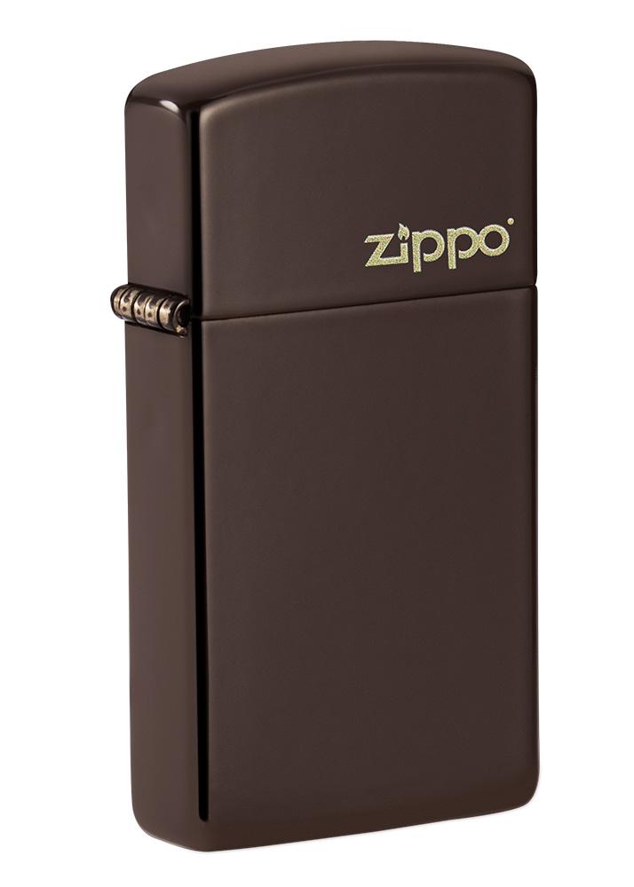 Zippo zapalovač 26958 Slim® Brown Zippo Logo