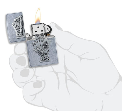Zippo zapalovač 25633 Dead Man’s Hand Emblem Design