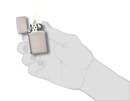 Zippo zapalovač 21112 Slim® Brushed Chrome