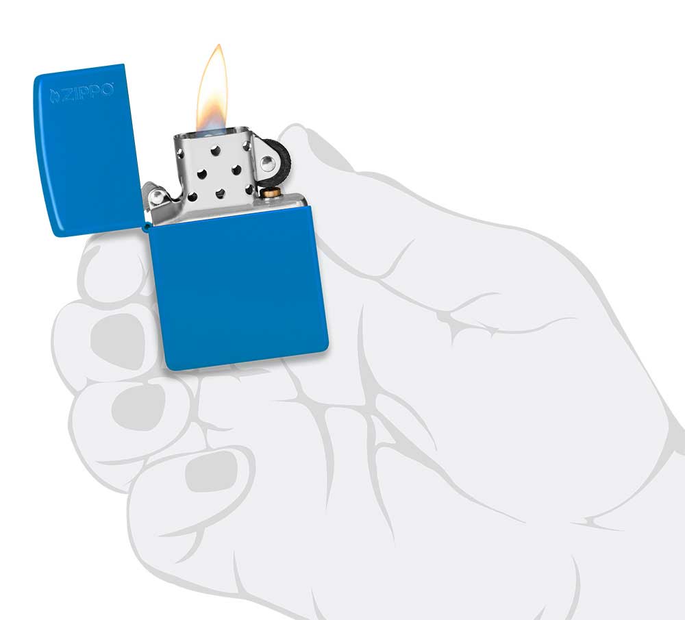 Zippo zapalovač 26089 Sky Blue Matte Zippo Logo