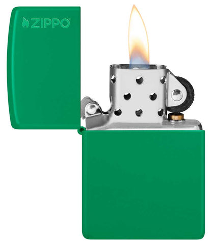 Zippo zapalovač 26107 Grass Green Matte Zippo Logo