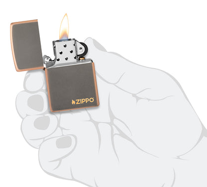 Zippo zapalovač 27005 Rustic Bronze Zippo Logo