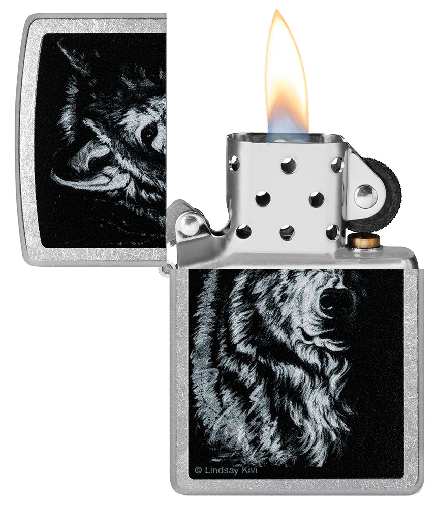 Zippo zapalovač 25661 Lindsay Kivi Shadow Wolf