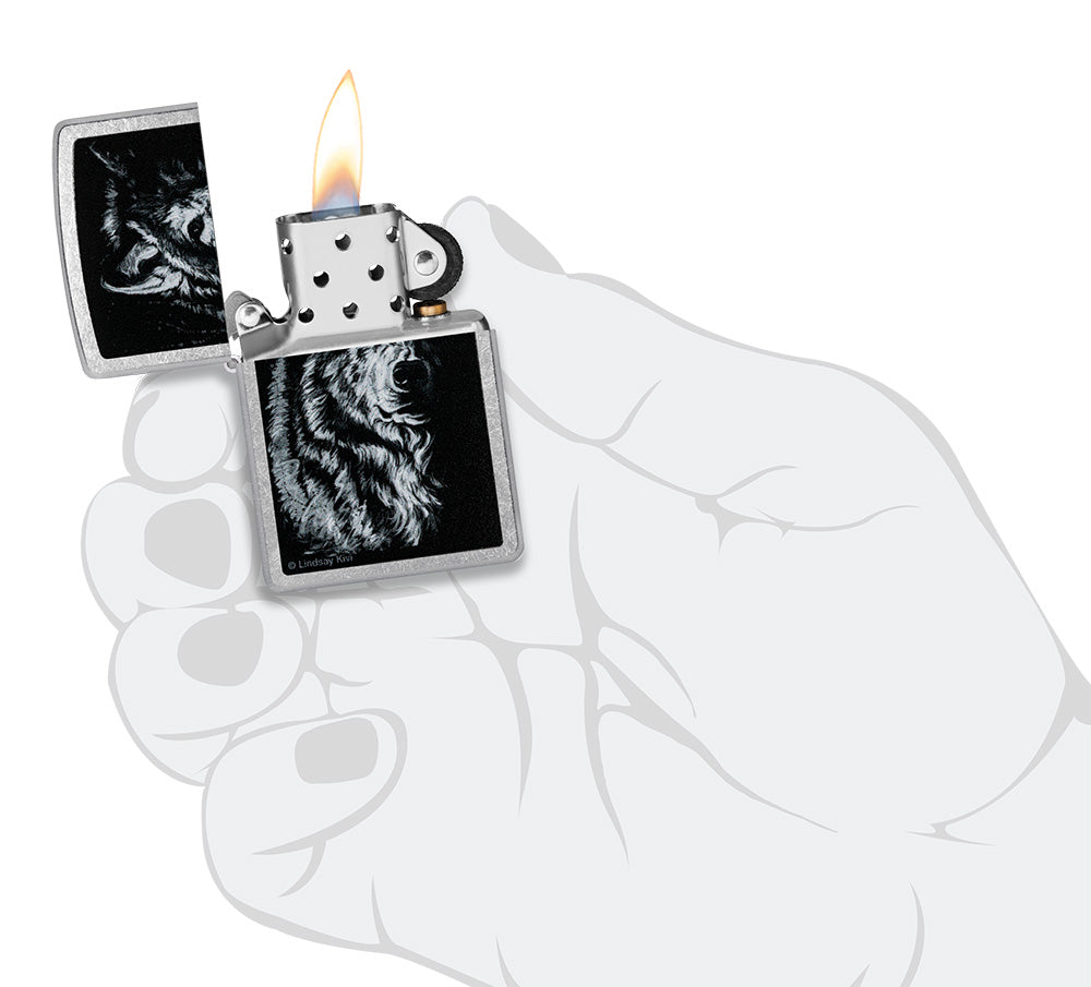 Zippo zapalovač 25661 Lindsay Kivi Shadow Wolf