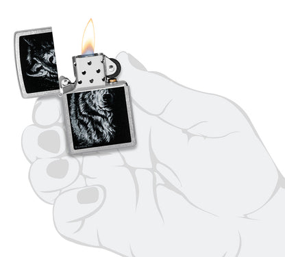 Zippo zapalovač 25661 Lindsay Kivi Shadow Wolf