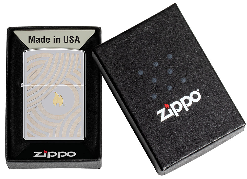 Zippo zapalovač 22112 Flame and Circles Design