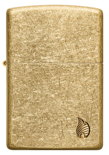 Zippo zapalovač 23008 Armor® Tumbled Brass Flame Design