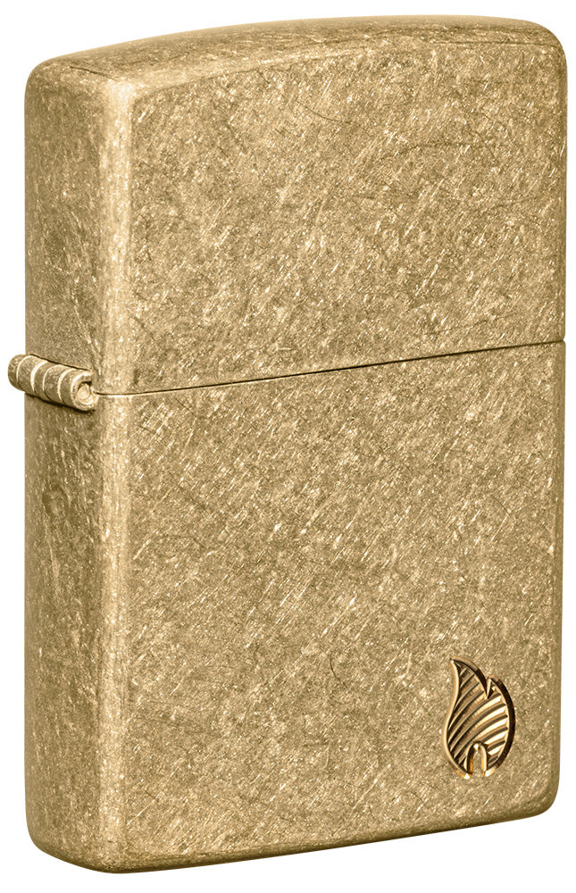 Zippo zapalovač 23008 Armor® Tumbled Brass Flame Design