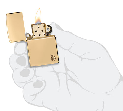 Zippo zapalovač 24016 Armor® High Polish Brass Flame Design