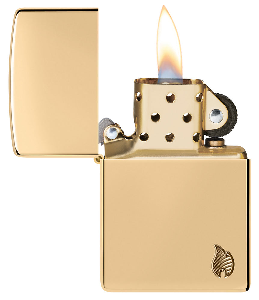 Zippo zapalovač 24016 Armor® High Polish Brass Flame Design