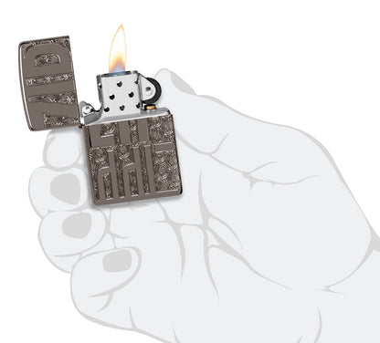 Zippo zapalovač 25665 Reverse Carve Zippo Design