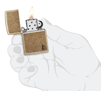 Zippo zapalovač 29006 Armor® Antique Brass Flame Design
