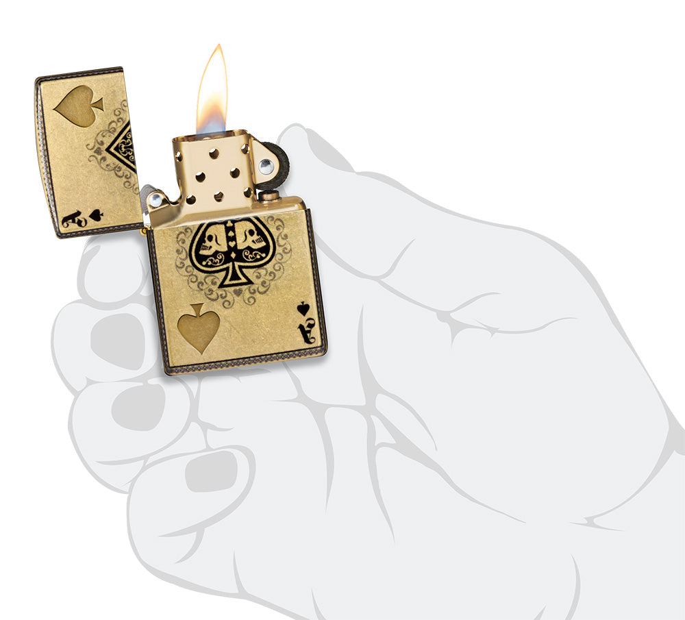 Zippo zapalovač 66025 Ace of Skulls Design