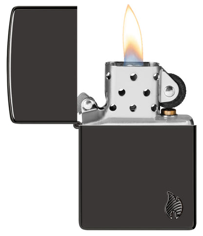 Zippo zapalovač 66045 Armor® High Polish Black Flame Design