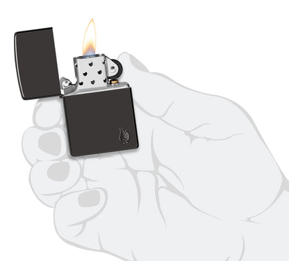 Zippo zapalovač 66045 Armor® High Polish Black Flame Design