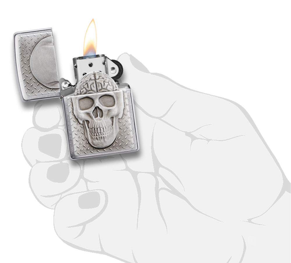 Zippo zapalovač 21972 Skull with Brain Surprise