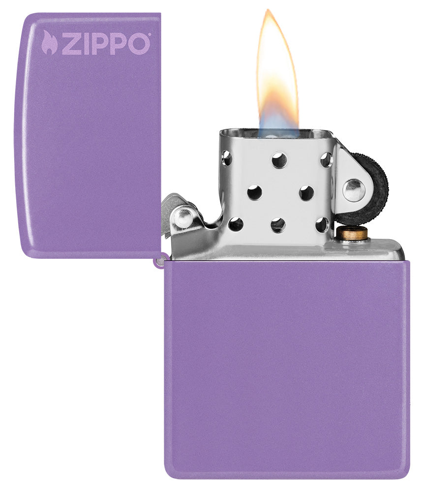 66081 Smoky Lavender Zippo Logo