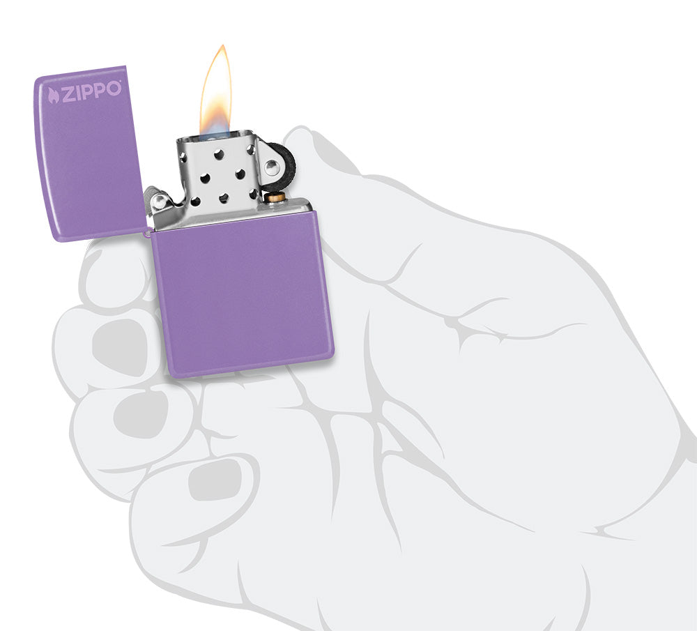 66081 Smoky Lavender Zippo Logo