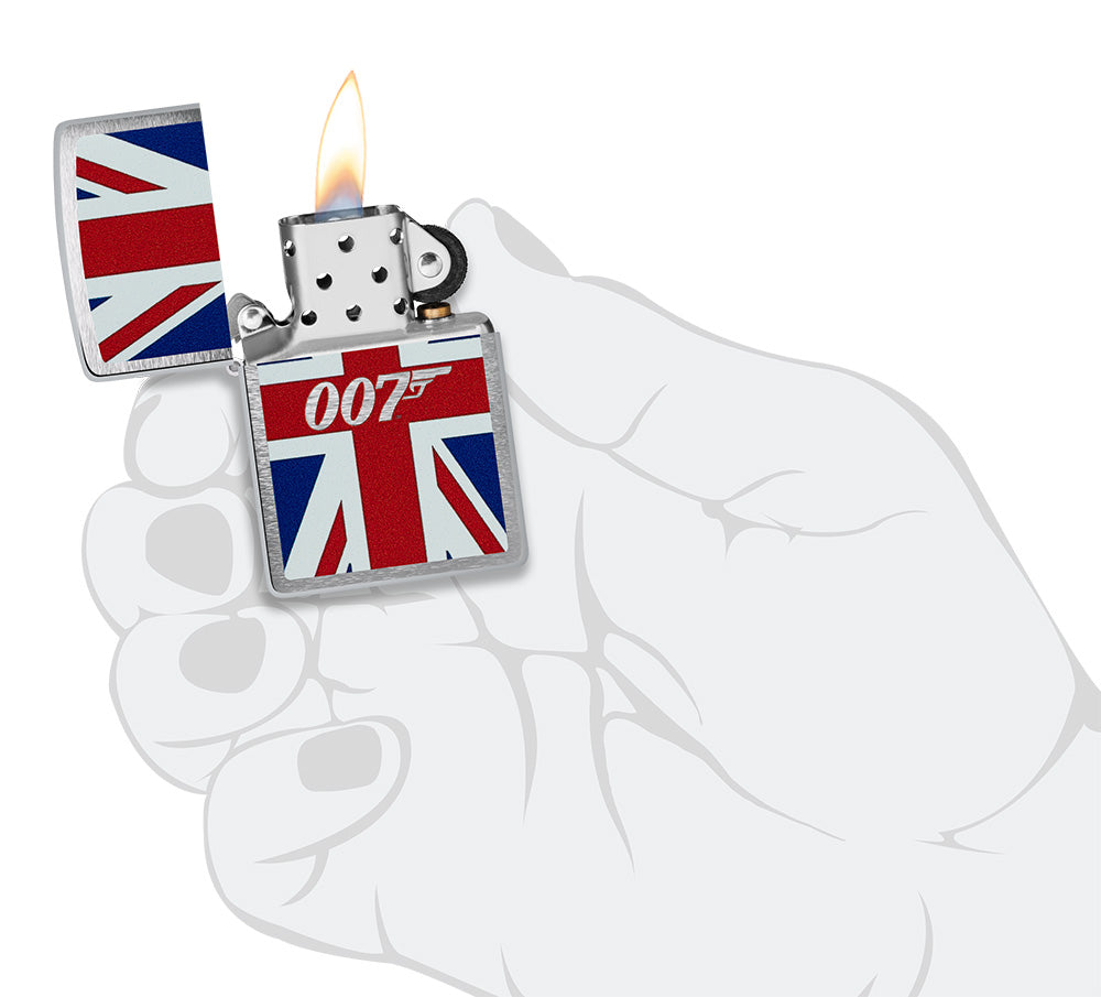 Zippo zapalovač 21978 James Bond Union Jack Design