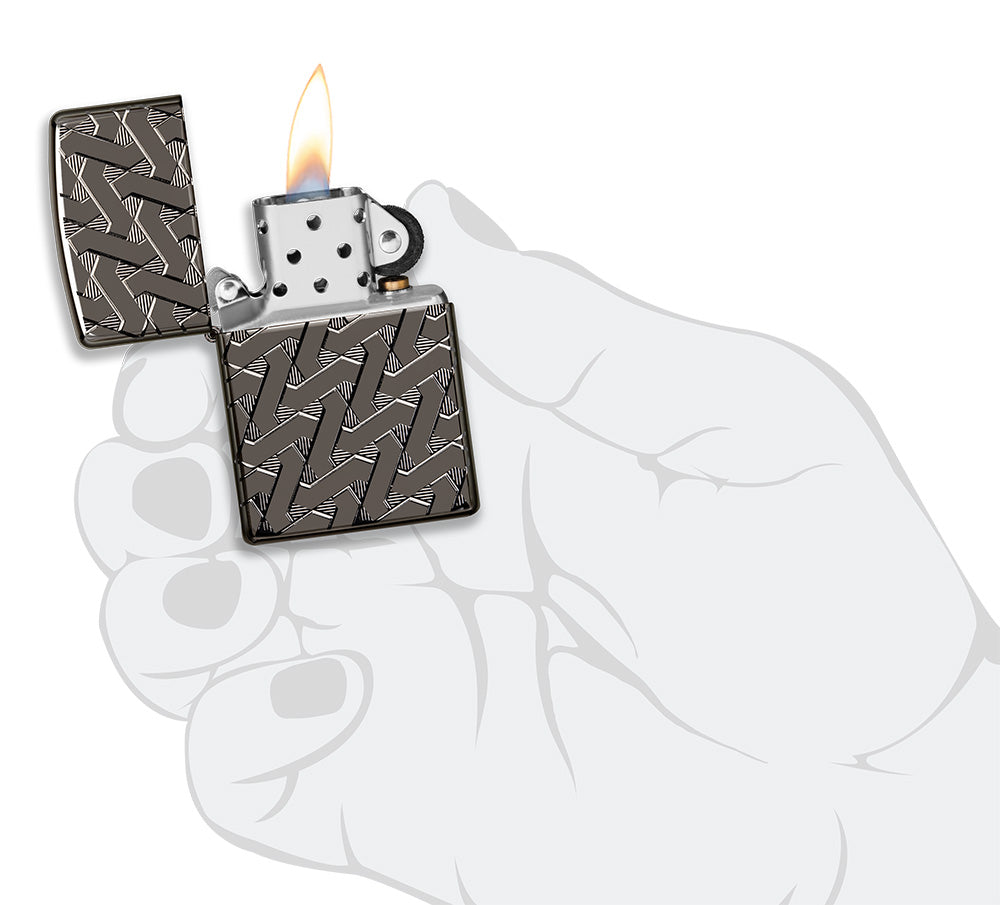 Zippo zapalovač 25704 Armor® Geometric Weave Design