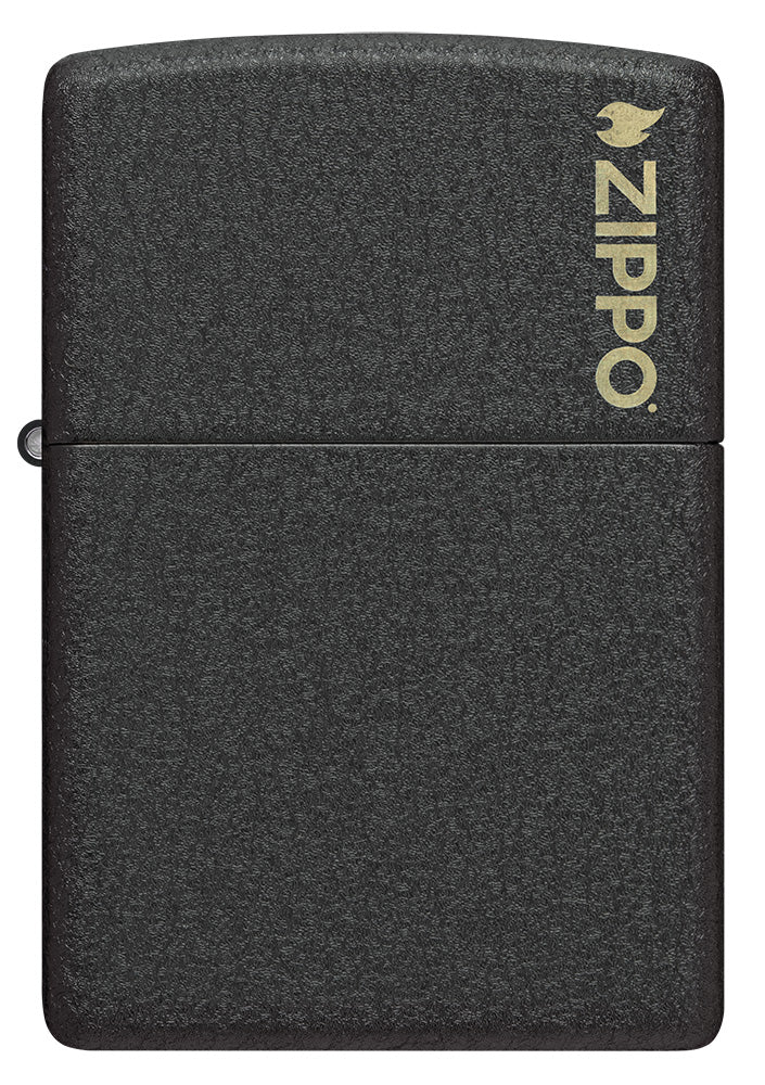 Zippo zapalovač 26208 Black Crackle® Zippo Logo