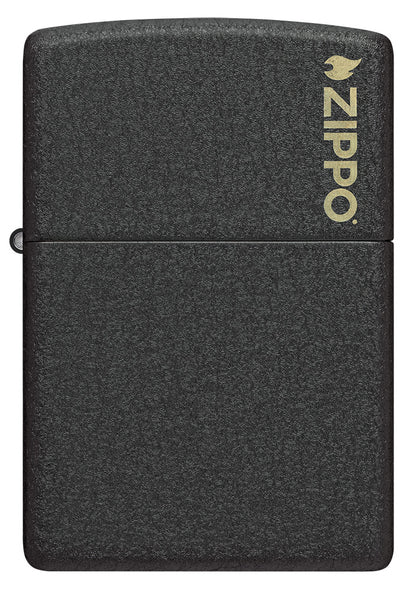 Zippo zapalovač 26208 Black Crackle® Zippo Logo