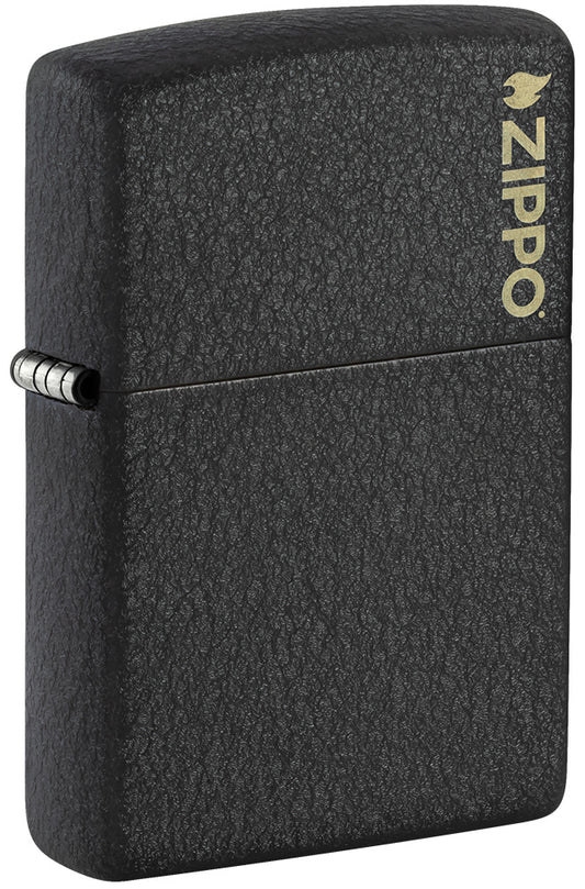 Zippo zapalovač 26208 Black Crackle® Zippo Logo