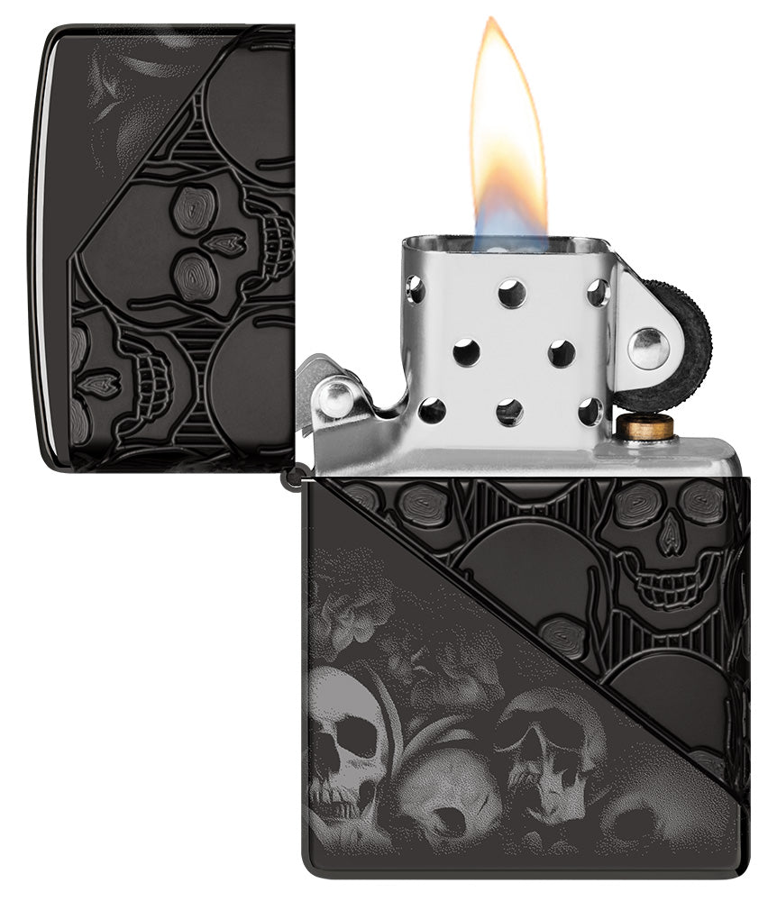 Zippo zapalovač 66098 Skull Collage Design