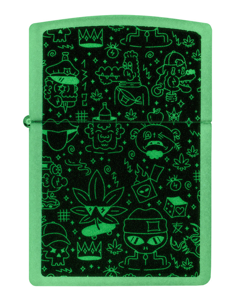 Zippo zapalovač 66102 Cannabis Doodle