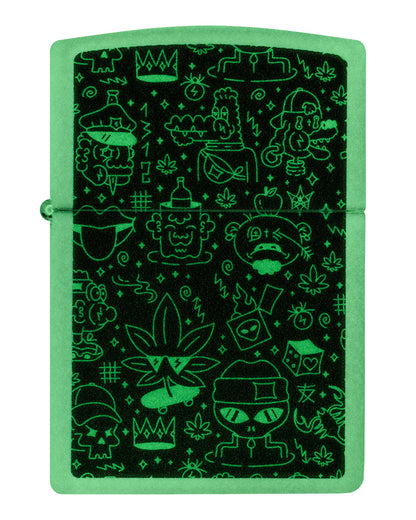 Zippo zapalovač 66102 Cannabis Doodle
