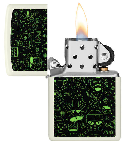 Zippo zapalovač 66102 Cannabis Doodle