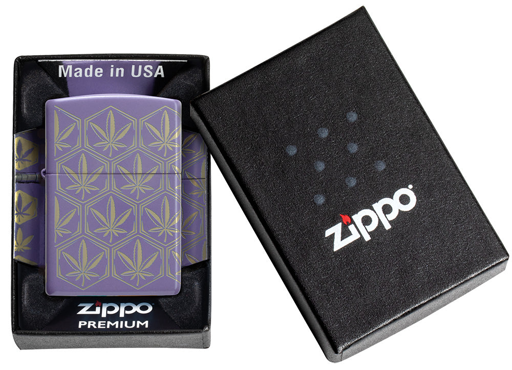 Zippo zapalovač 66107 Honeycomb Cannabis Design