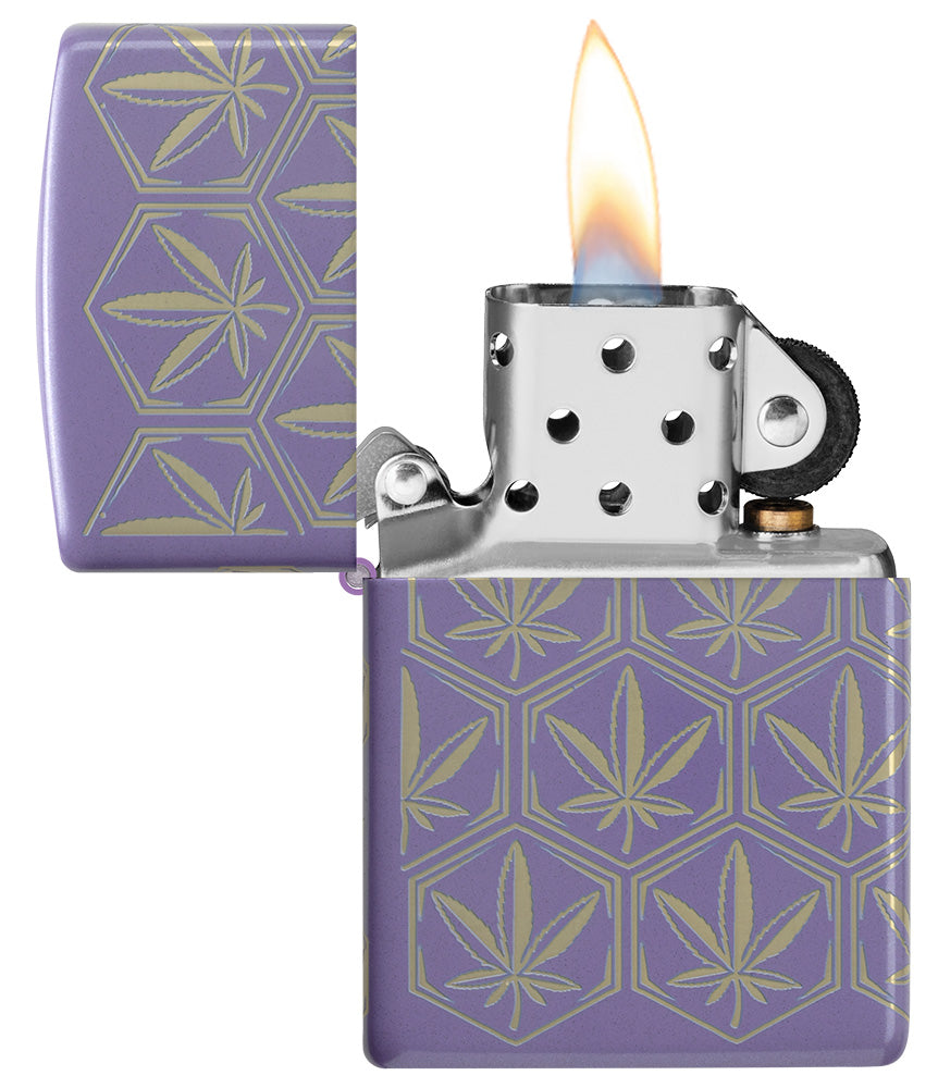 Zippo zapalovač 66107 Honeycomb Cannabis Design