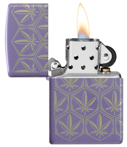 Zippo zapalovač 66107 Honeycomb Cannabis Design