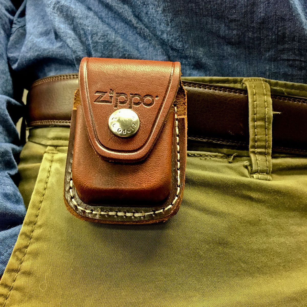 17004 Kožené pouzdro na zapalovač Zippo