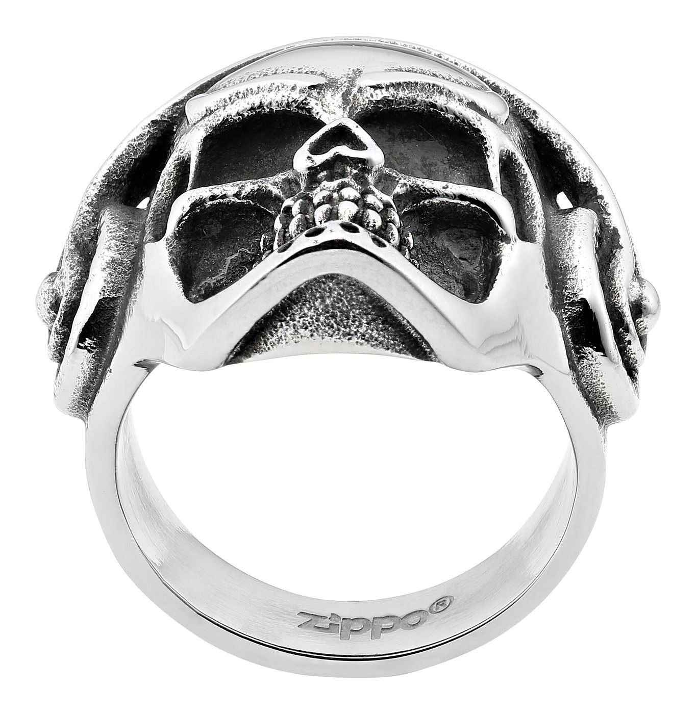 Ocelový prsten Zippo Headphone Skull
