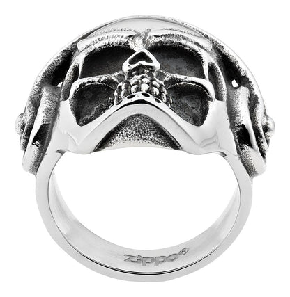 Ocelový prsten Zippo Headphone Skull