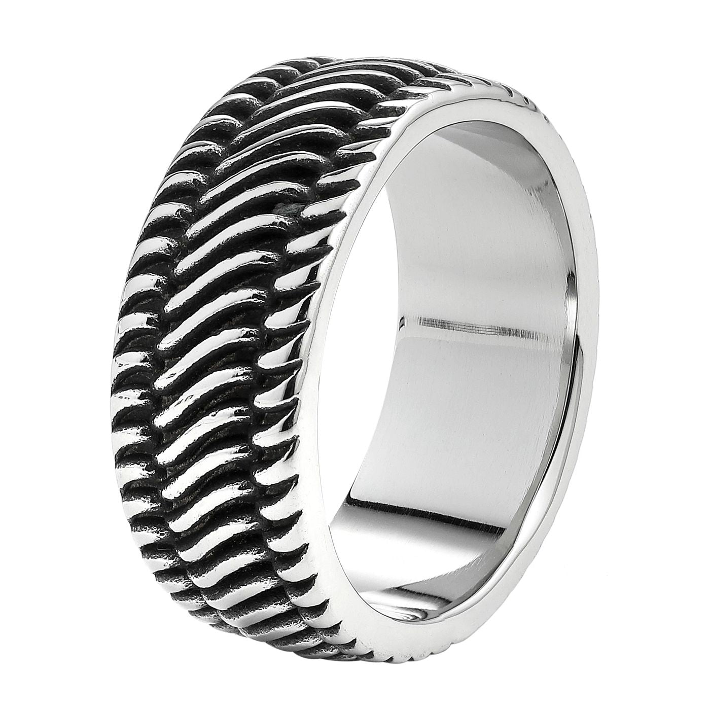 Ocelový prsten Tyre Shape