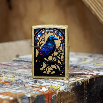 Zapalovač Zippo 23021 Stained Glass Raven Design