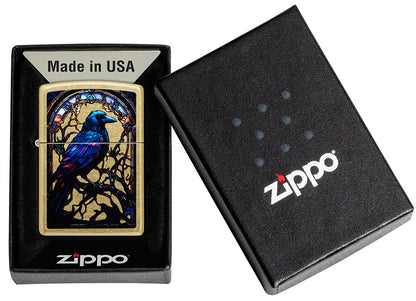 Zapalovač Zippo 23021 Stained Glass Raven Design