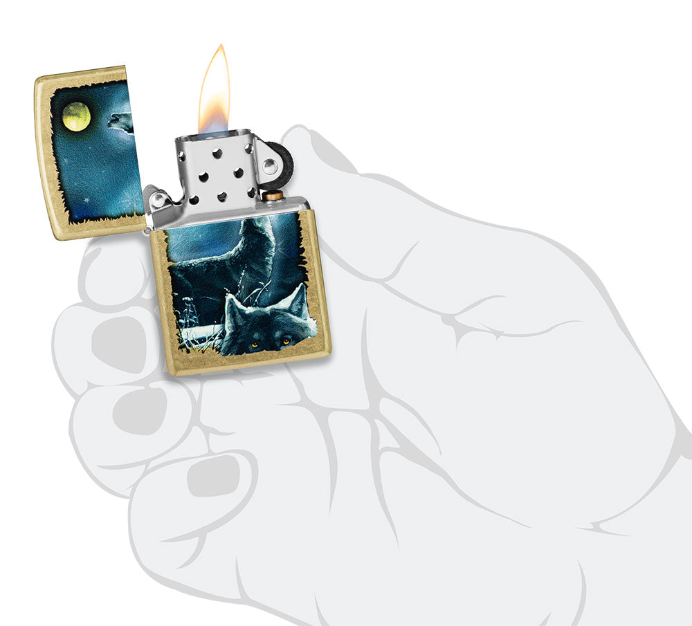 Zippo zapalovač 23082 Wolf Song Design