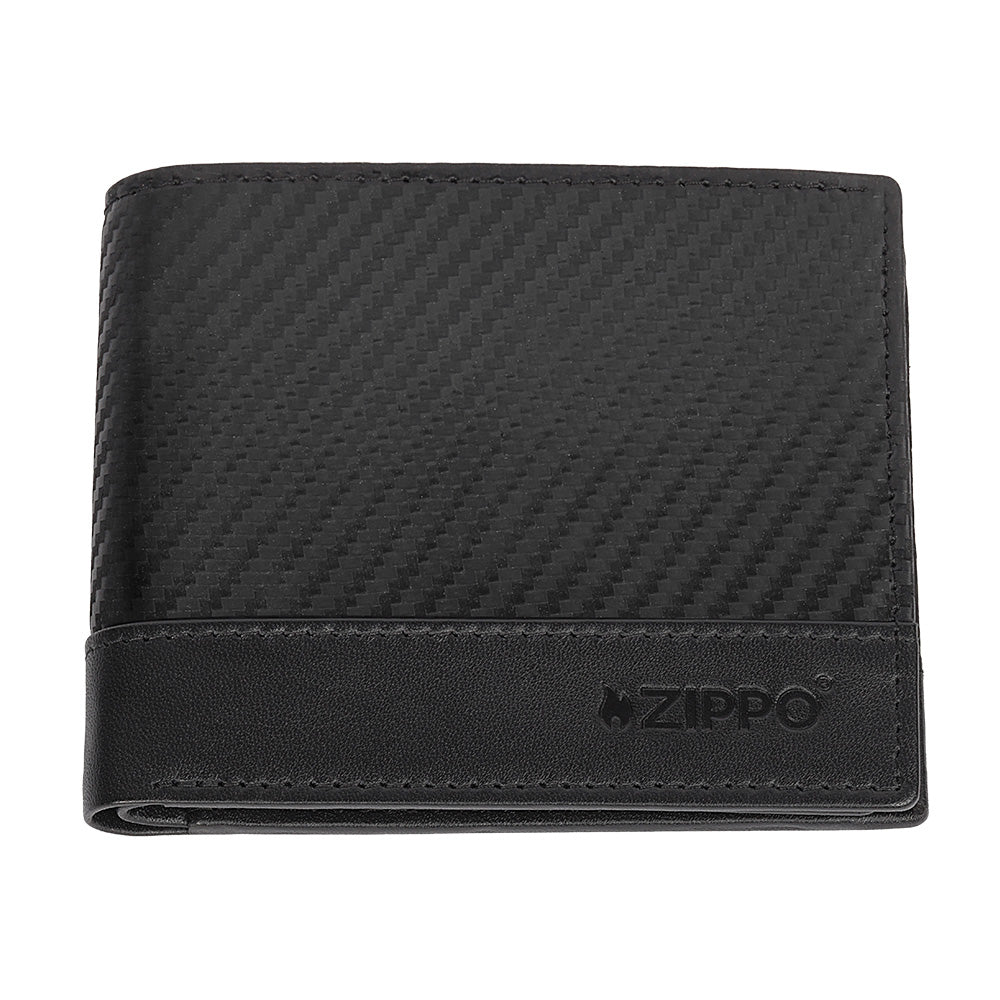 44189 Kožená peněženka Zippo Carbon