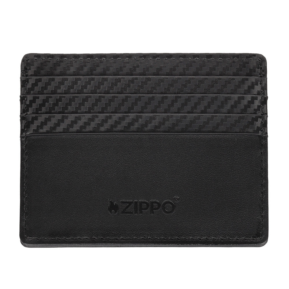 44193 Kožené pouzdro na karty Zippo Carbon