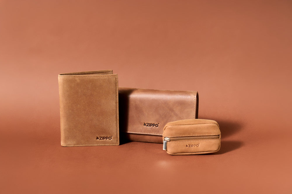 44202 Kožené pouzdro na karty Zippo Vintage