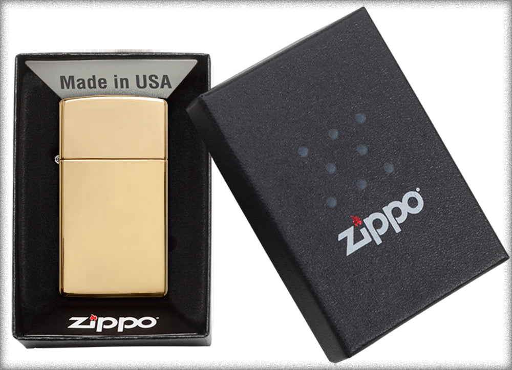 Zippo zapalovač 24070 Slim® High Polish Brass