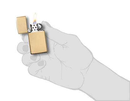 Zippo zapalovač 24070 Slim® High Polish Brass