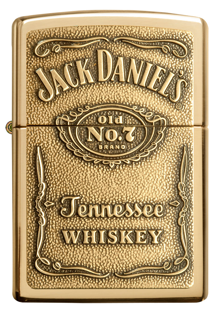 Zippo zapalovač 24146 Jack Daniel’s® Label - Brass Emblem